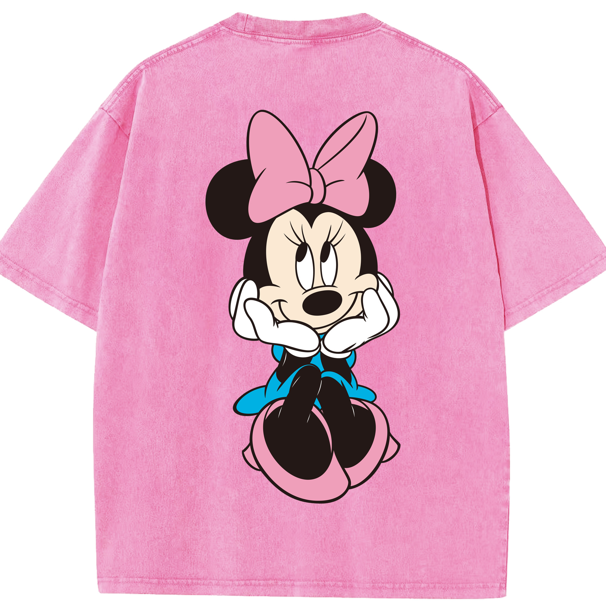 （画像用） ミッキーマウス Mickey Mouse 綿100% ヴィンテージ風 半袖Tシャツ（背面プリント）